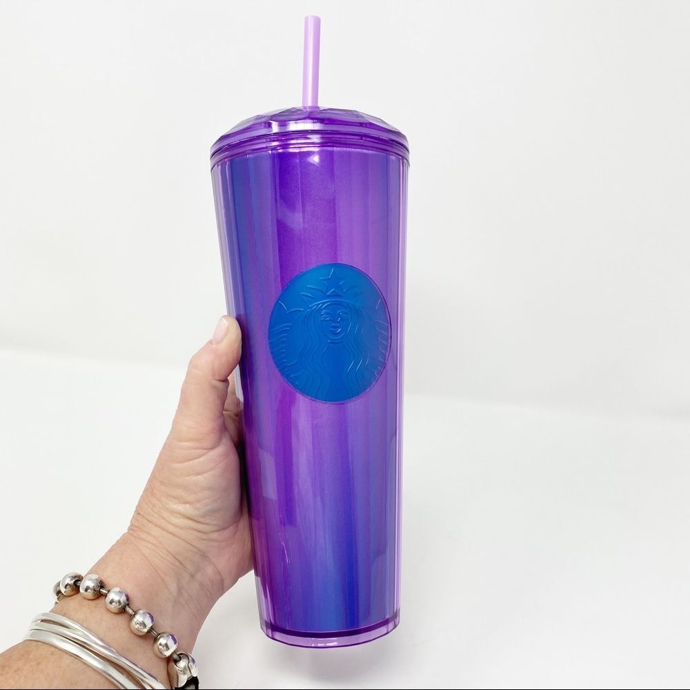 STARBUCKS LIMITED EDITION 24 OZ PURPLE DOME KALEIDOSCOPE TUMBLER‎ NEW with TAGS